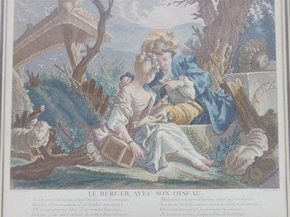 null D'après Solvini
Gravure en pendant LE BERGER AVEC SON OISEAU
38,5 x 35 cm à...