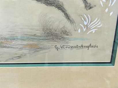 null Henri VINCENT-ANGLADE (1876-1956)
Cheval de course
Lithographie en couleur
Signée...