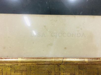 null Gravure représentnat la Joconde d'après De Vinci
Datée 1857 et titrée Lisa Gioconda...