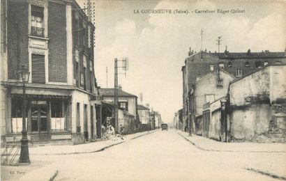 null 75 CARTES POSTALES LA COURNEUVE : "2cp-Vue Générale prise de la Mairie (ville),...