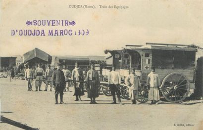 null 38 CARTES POSTALES ETRANGERS : Divers Pays. Dont" Oudjda-Une Fantasia, Oudjda-Train...