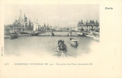 null 6 CARTES POSTALES PARIS : Sélection Exposition Universelle 1900. "L'Inauguration...