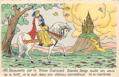 null 25 CARTES POSTALES ILLUSTRATEUR : Blanche Neige et les Sept Nains. Eidtions...
