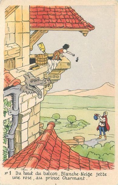 null 25 CARTES POSTALES ILLUSTRATEUR : Blanche Neige et les Sept Nains. Eidtions...