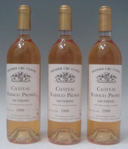 null 3 Bouteilles CHATEAU RABAUD PROMIS 1999, Sauternes, 1er Cru Classé Supérieu...