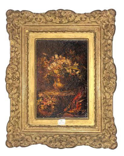 null ECOLE FRANCAISE DU XIXe siècle
Bouquet de fleurs
Huile sur panneau
Porte une...