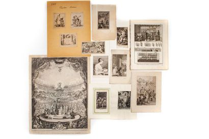 null Ensemble de 10 gravures du XVIIIe siècle d'après DORVILLER, GAUCHER et divers...