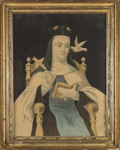 null ECOLE DU XIXe

Portait d'une sainte

Gravure en couleur

67x 52