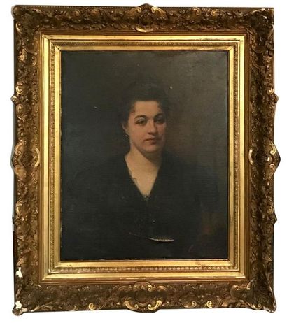 null ÉCOLE FRANCAISE de la fin du XIXe

Portrait de femme 

Huile sur toile

Signé...