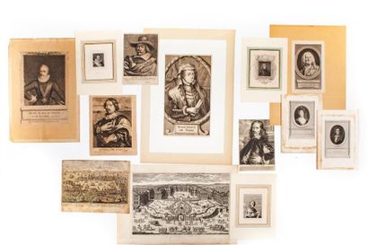 null Ensemble de 8 gravures des XVIIe eu XIXe siècle d'après Van DYCK, HOLLER et...
