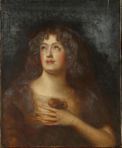 ECOLE FRANÇAISE DU XIXe ECOLE FRANCAISE du XIXe
Portrait de femme en cheveux (Sainte...