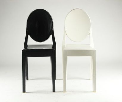 STARCK Philippe STARCK - Éditeur KARTELL
Deux chaises Victoria GHOST en plastique...