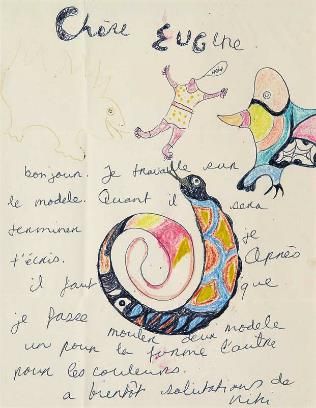 Niki de SAINT-PHALLE Niki de SAINT-PHALLE (1930-2002)
Lettre à Eugène
Crayons de...