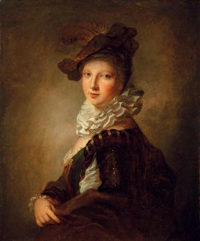 Alexis GRIMOU (c.1678-1733) Alexis GRIMOU (c.1678-1733)
Portrait d'une femme à la...
