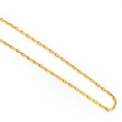 Chaîne Yellow gold chain forcible link
Weight: 20.2 g.