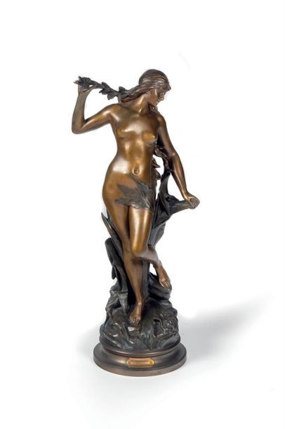 EDOUARD DROUOT (1859-1945) Edouard DROUOT (1859-1945)
In the reeds
Bronze sculpture...