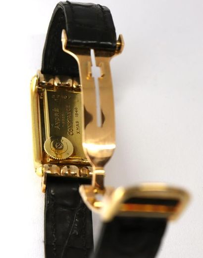 CARTIER - vers 1940 CARTIER - around 1940
DUO PLAN watch with rectangular case in...