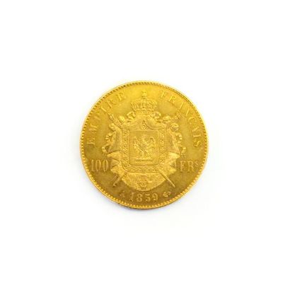 Pièce FR or 1 Pièce de 100 FR or de 1859 (un petit accro sur la tranche)