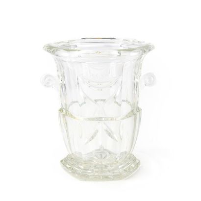 Vase Vase en cristal sculpté hexagonal