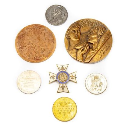 MÉDAILLE Collection de 7 médailles sur le thème "religion"