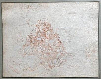 null 18th
century FRENCH school Couple in the cage
Drawing with sanguine on paper...