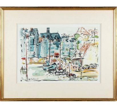 GRIBOVAL Roger GRIBOVAL (1908-2006)
Le port de Honfleur
Watercolour
Signed lower...