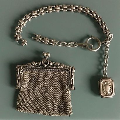 Set consisting of a watch chain with a charm...