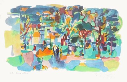SCHURR Claude SCHURR (1921- 2014)
Cannes nocturne
Colour 
lithograph Artist
's proof...
