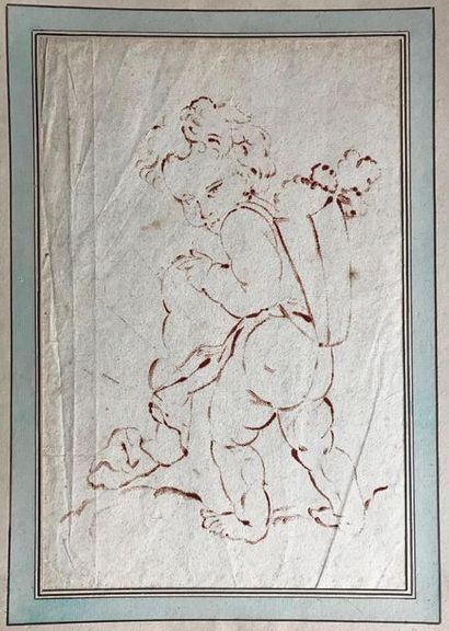 null FRENCH school of the XIXth
Putti at the hood
Drawing with ink (?) on paper (sheet)
31...