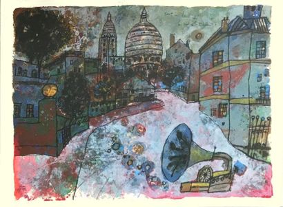 TOBIASSE Théo TOBIASSE (1927-2012)
Montmartre and the Sacred Heart
Colour
lithograph...