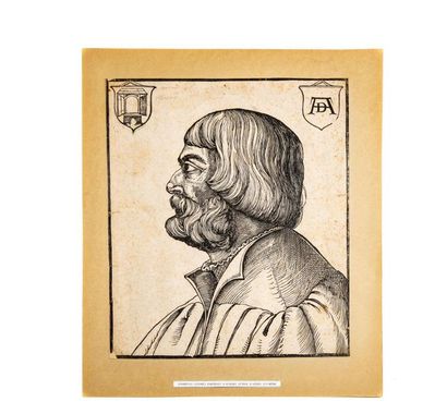 SCHÖN After Erhard SCHÖN (1491-1542)
Portrait of Albrecht DÜRER in profile
Wood engraved...