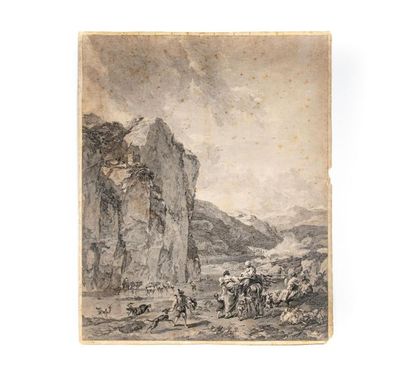 VERNET After VERNET Joseph (1714-1789), engraved by Jacques ALIAMET (1726-1788) Italian
landscape...