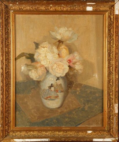 FLOCH Lionel FLOCH (1895-1972)
Bouquet de fleurs
Huile sur toile
Signé et daté 1923...