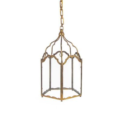 null Lantern in gilded brass with cut-off sides. Style Louis XV
H. 50 cm
Missing...