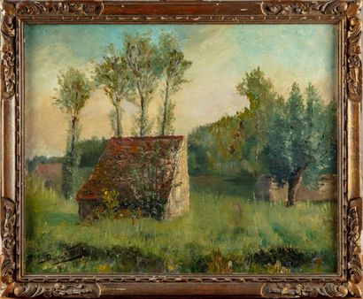 null Attributed to LD de FOLLEVILLE
Paysage de campagne
Oil on canvas
Signed lower...