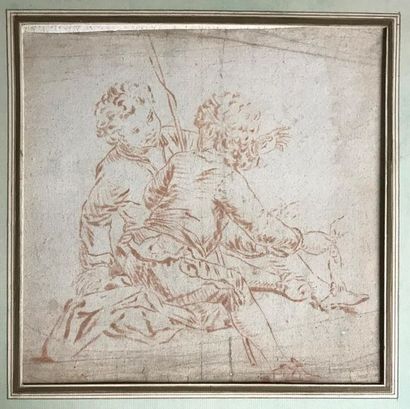 null 
Study of young boys sitting
Pencil drawing on paper (sheet)
30 x 31 cm at sight
In...