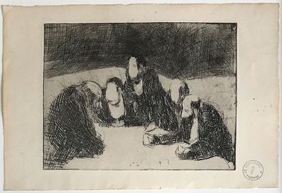 null Maurice Le SCOUËZEC (1881-1940)
The Meeting
Print 
Signed with the Studio Stamp
18.5...