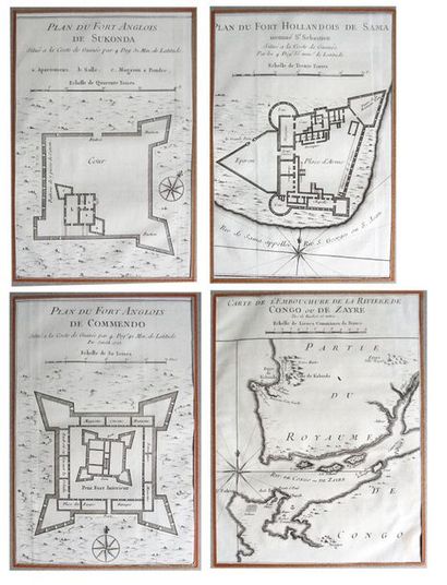 null Antoine Francois PREVOST (abbot) - Jacques-Nicolas BELLIN
Set of 6 maps and...