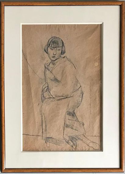 null FRENCH SCHOOL of the 30's, around the School of Paris Japanese
woman
Drawing
39...