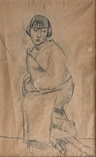 null FRENCH SCHOOL of the 30's, around the School of Paris Japanese
woman
Drawing
39...