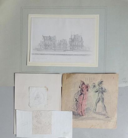 null FRENCH SCHOOL of the 18th and 19th
century Set of various drawings including...