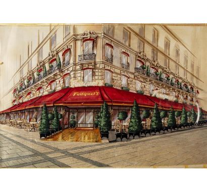 BAILEY Jeffrey BAILEY (1956)
Projet d'extérieur pour le Fouquet's Champs Elysées
Aquarelle...