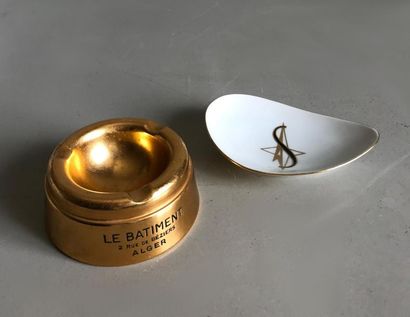 null Two ashtrays advertising SUD-AVIATION and coffee LE BATIMENT in Algiers