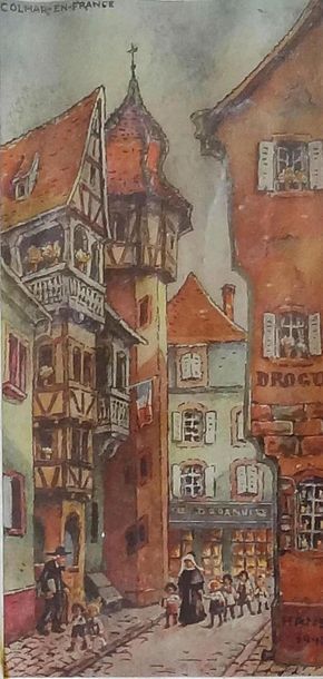HANSI From HANSI
View of a street in Colmar
Print
Wear and small stains
Frame