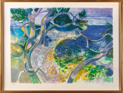 HILAIRE Camille HILAIRE (1916-2004)
Bord de mer
Lithographie en couleur
Signé en...