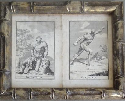 null Late 18th
century FRENCH School of the Son of Niobe
Gladiator
Two vignette prints...