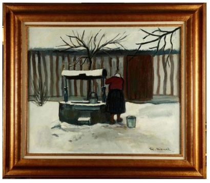 null Marcel NIQUET (1889-1960)
Le Puits (neige)
Huile sur toile
Signé en bas à droite...