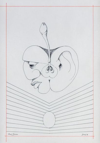 KEUNEN Alexis KEUNEN (1921-1990)
Le visage-pomme
Encre
Signé en bas à gauche et daté...
