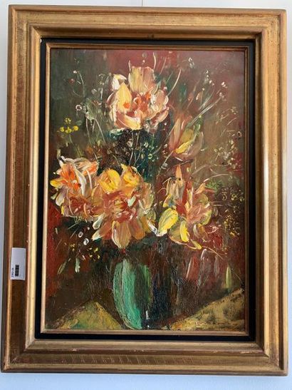 CHESNAY Jean Claude CHESNAY (1946-)
Bouquet de fleurs
Signé en bas à droite 
64 x...