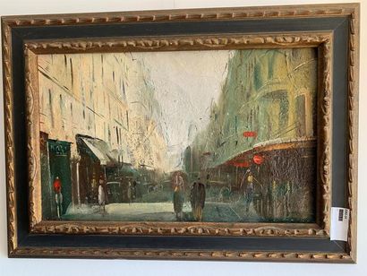 CHESNAY Jean Claude CHESNAY (1946-)
Rue à Paris
Huile sur toile
Signé en bas à droite
36...